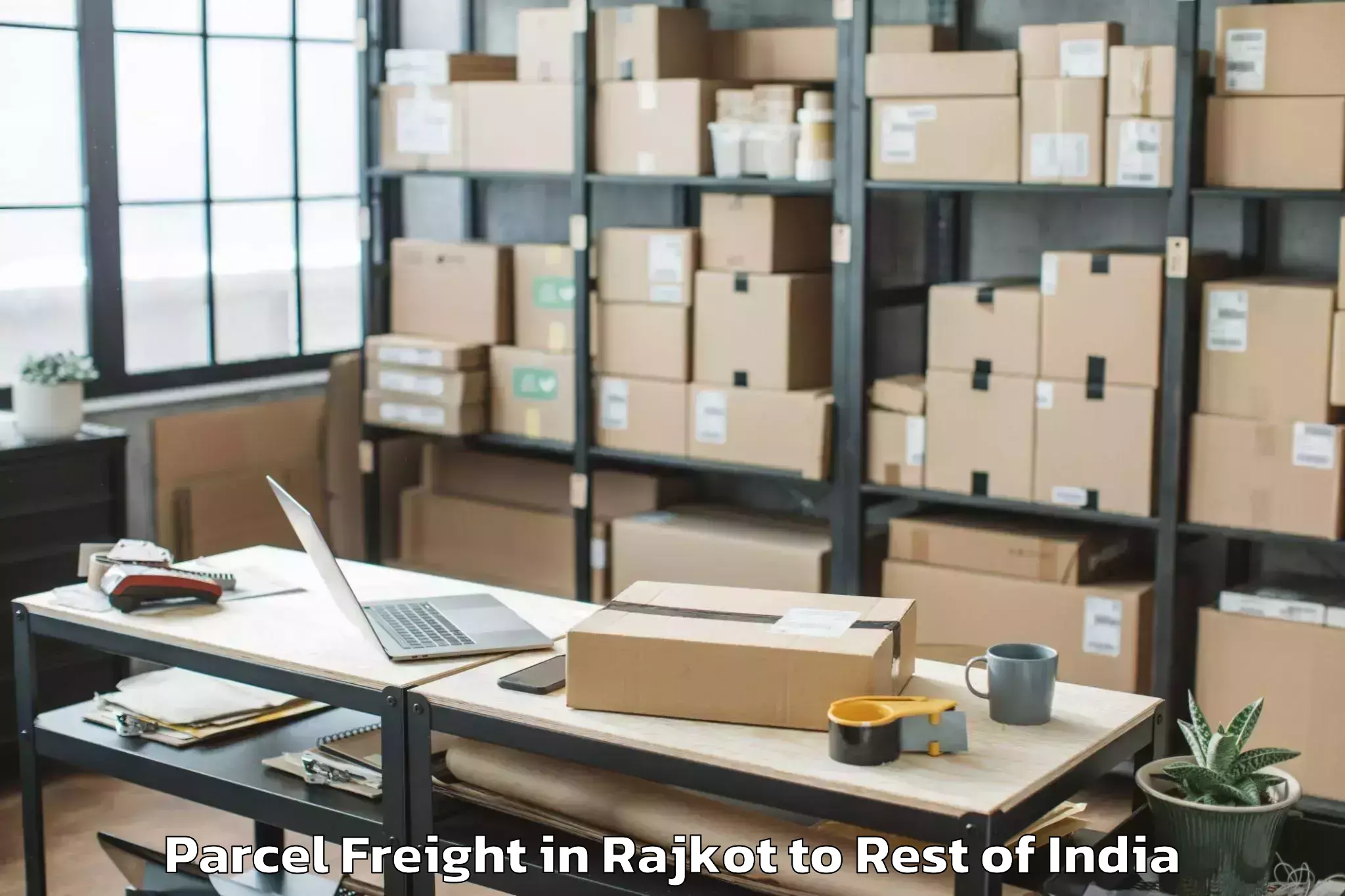 Leading Rajkot to Damercherla Parcel Freight Provider